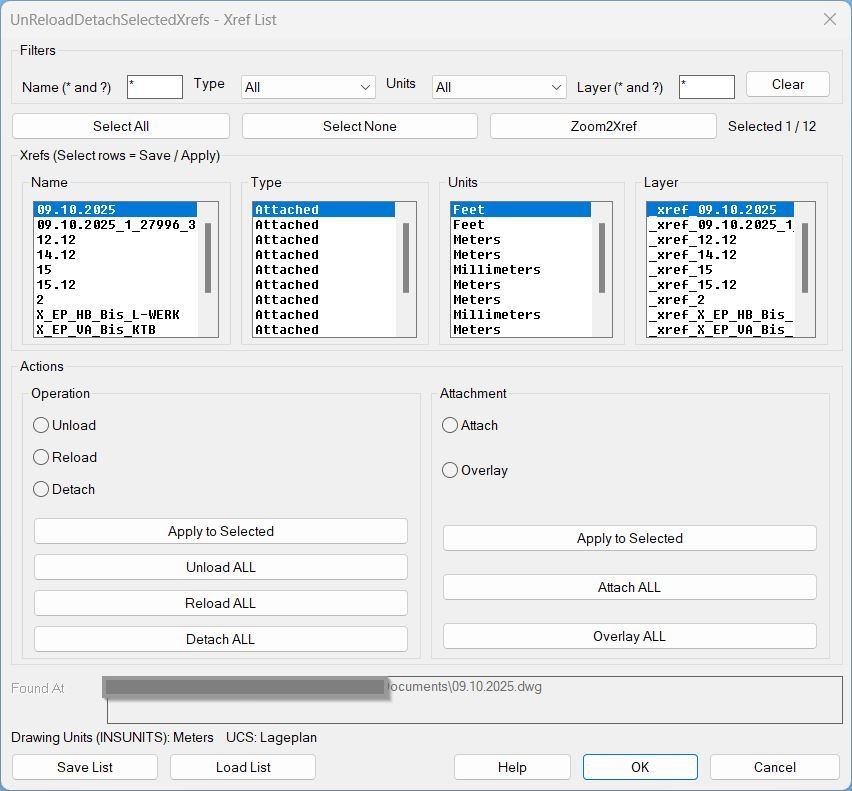 unreloaddetachselectedxrefs 000